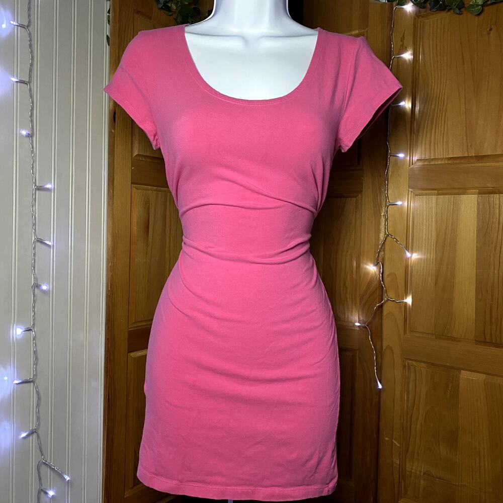 Y2K Wet Seal‎ Bodycon Scoop Neck Cotton Tee Dress